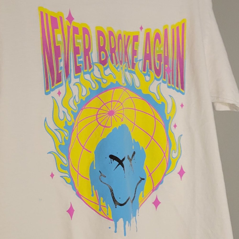 NBA YOUNG BOY - NEVER BROKE AGAIN BLUE FACE- WHITE LOGO TSHIRT-COOL DESIGN - Picture 4 of 6